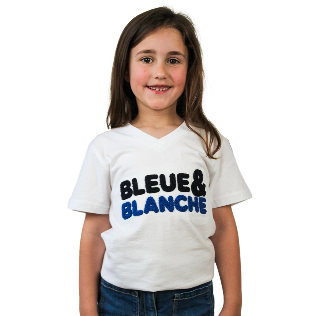 T-SHIRT BLEUE & BLANCHE FILLE