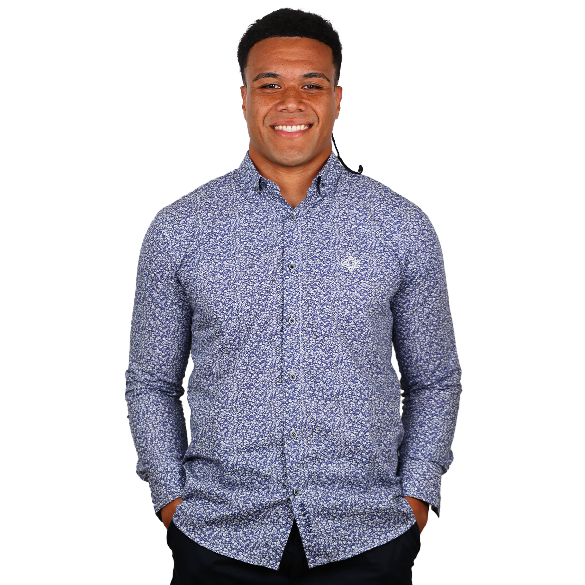 CHEMISE FLEURIE MARINE SHILTON