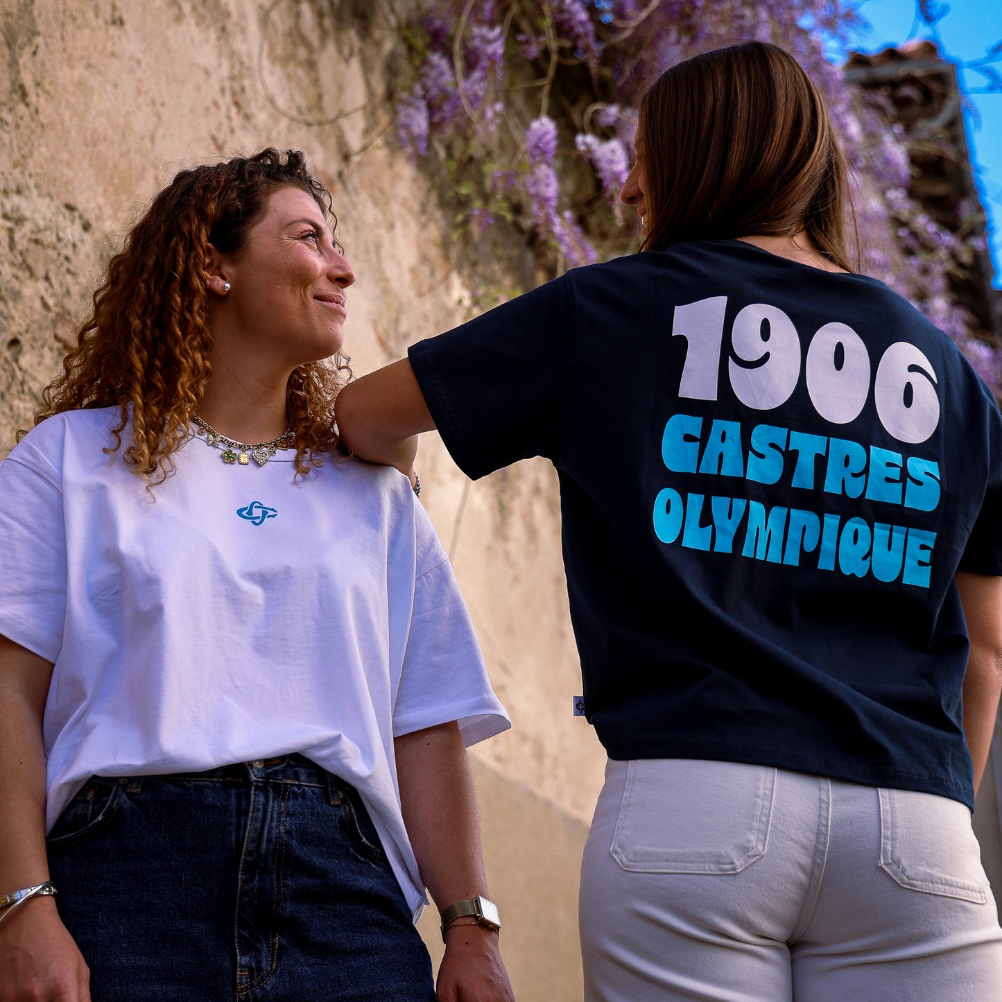 T-SHIRT CO OVERSIZE MARINE FEMME