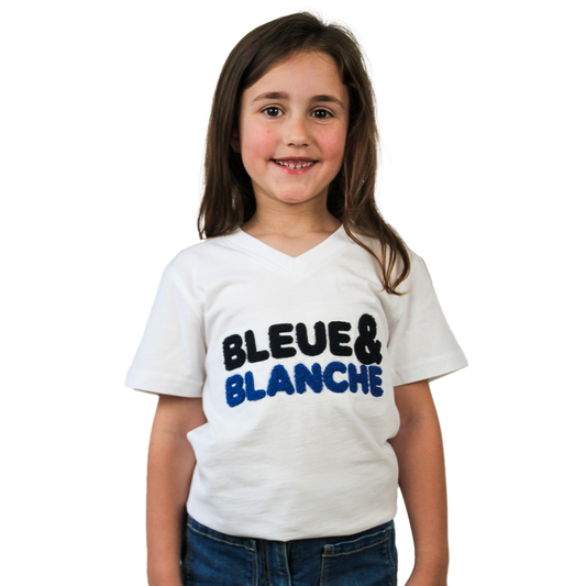T-SHIRT BLEUE & BLANCHE FILLE