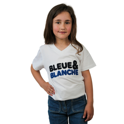 T-SHIRT BLEUE & BLANCHE FILLE