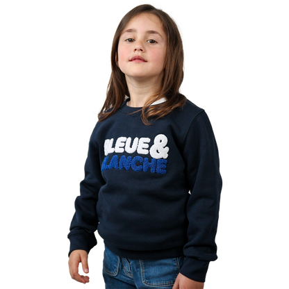 SWEAT BLEUE & BLANCHE FILLE