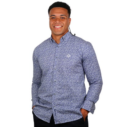 CHEMISE FLEURIE MARINE SHILTON