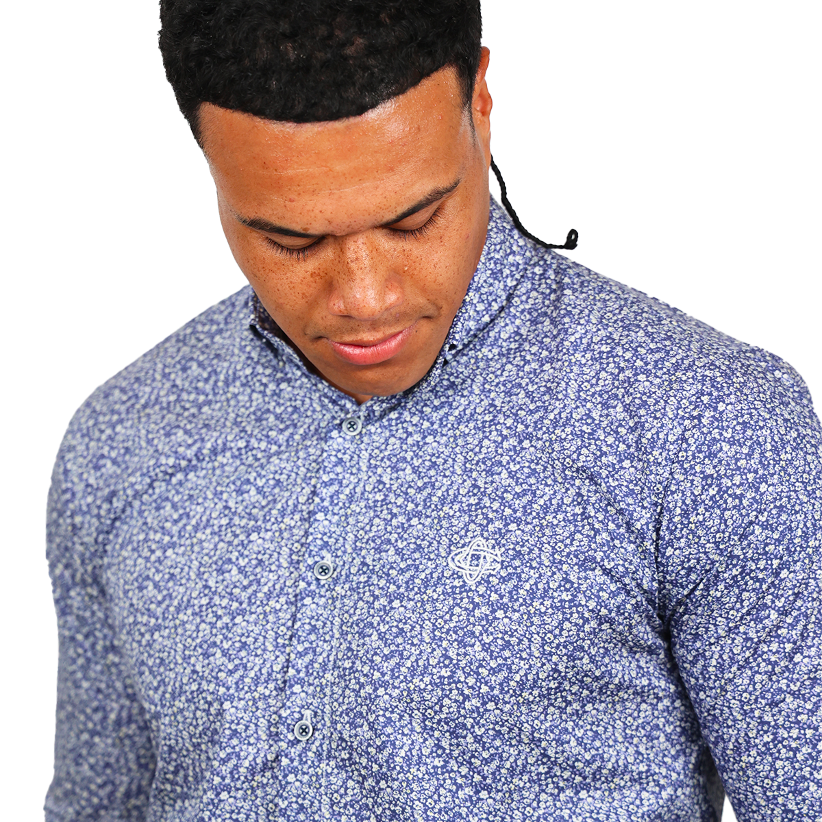 CHEMISE FLEURIE MARINE SHILTON