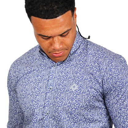 CHEMISE FLEURIE MARINE SHILTON