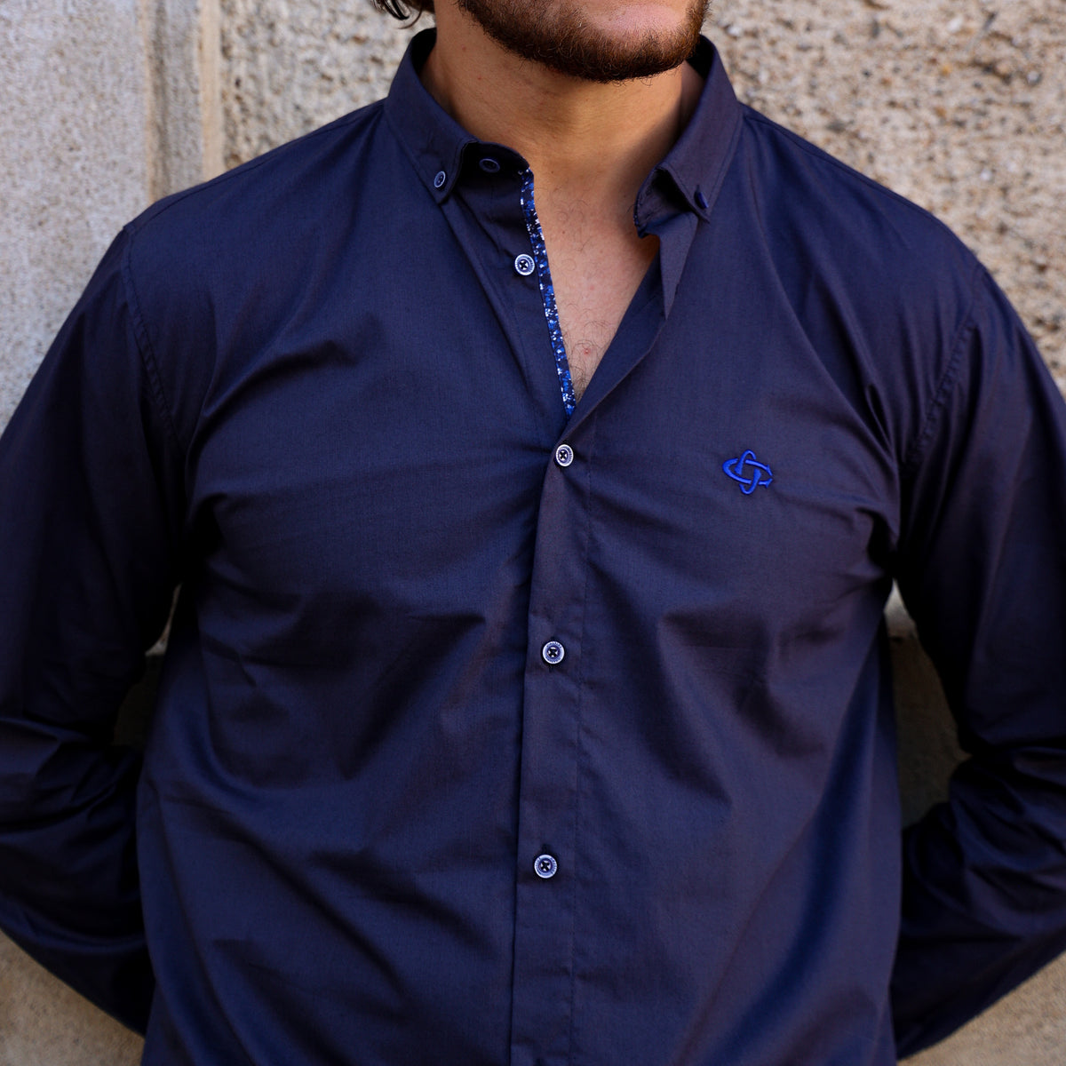 CHEMISE BASIC NAVY