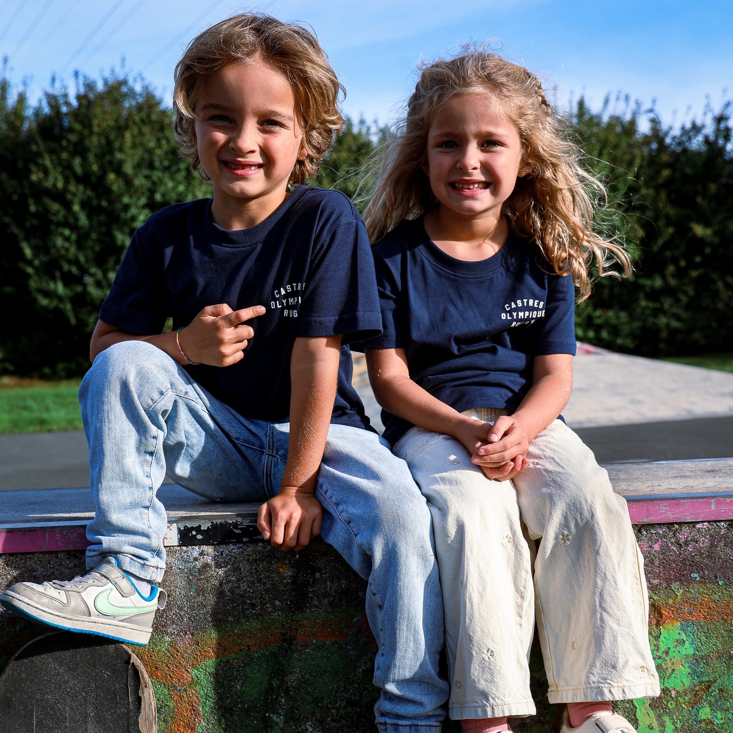 T-SHIRT CAPSULE MARINE FILLE