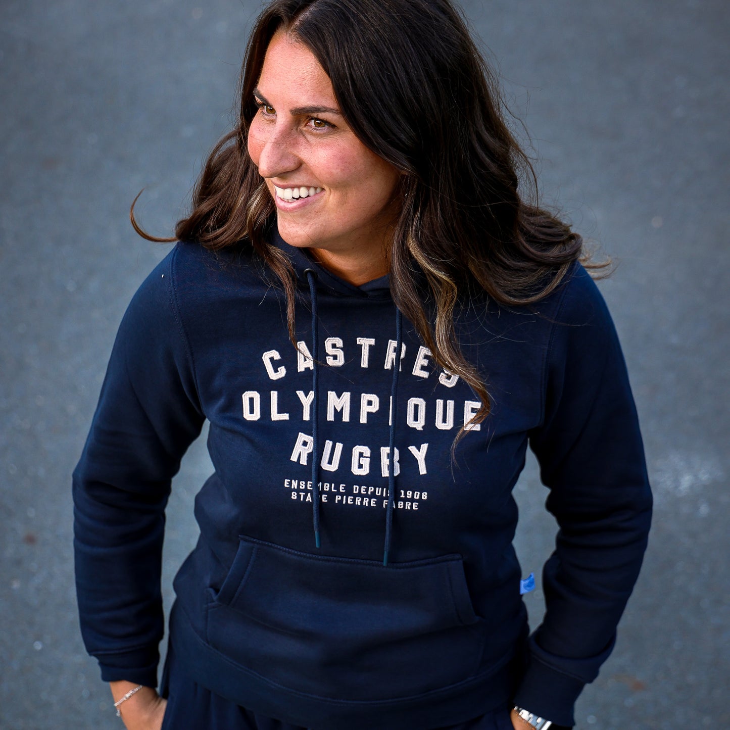 HOODIE CAPSULE MARINE FEMME