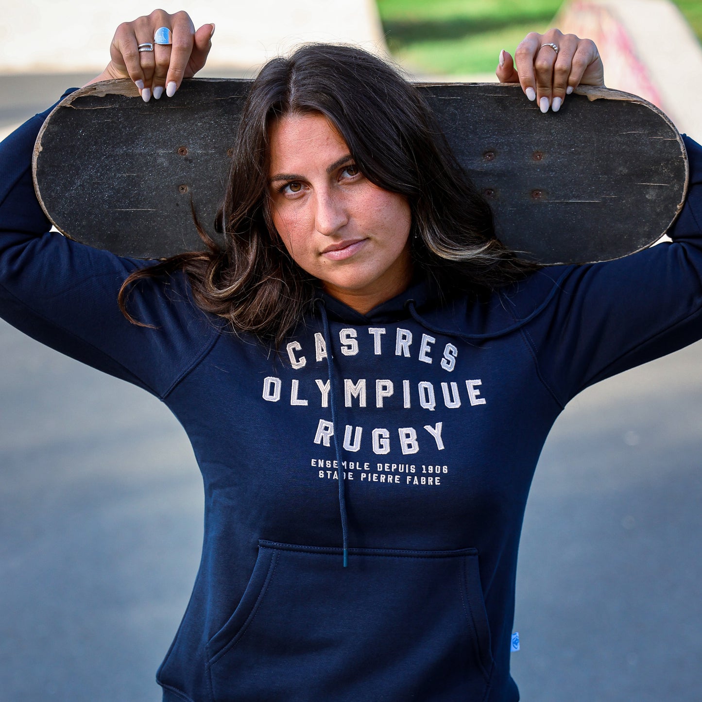 HOODIE CAPSULE MARINE FEMME