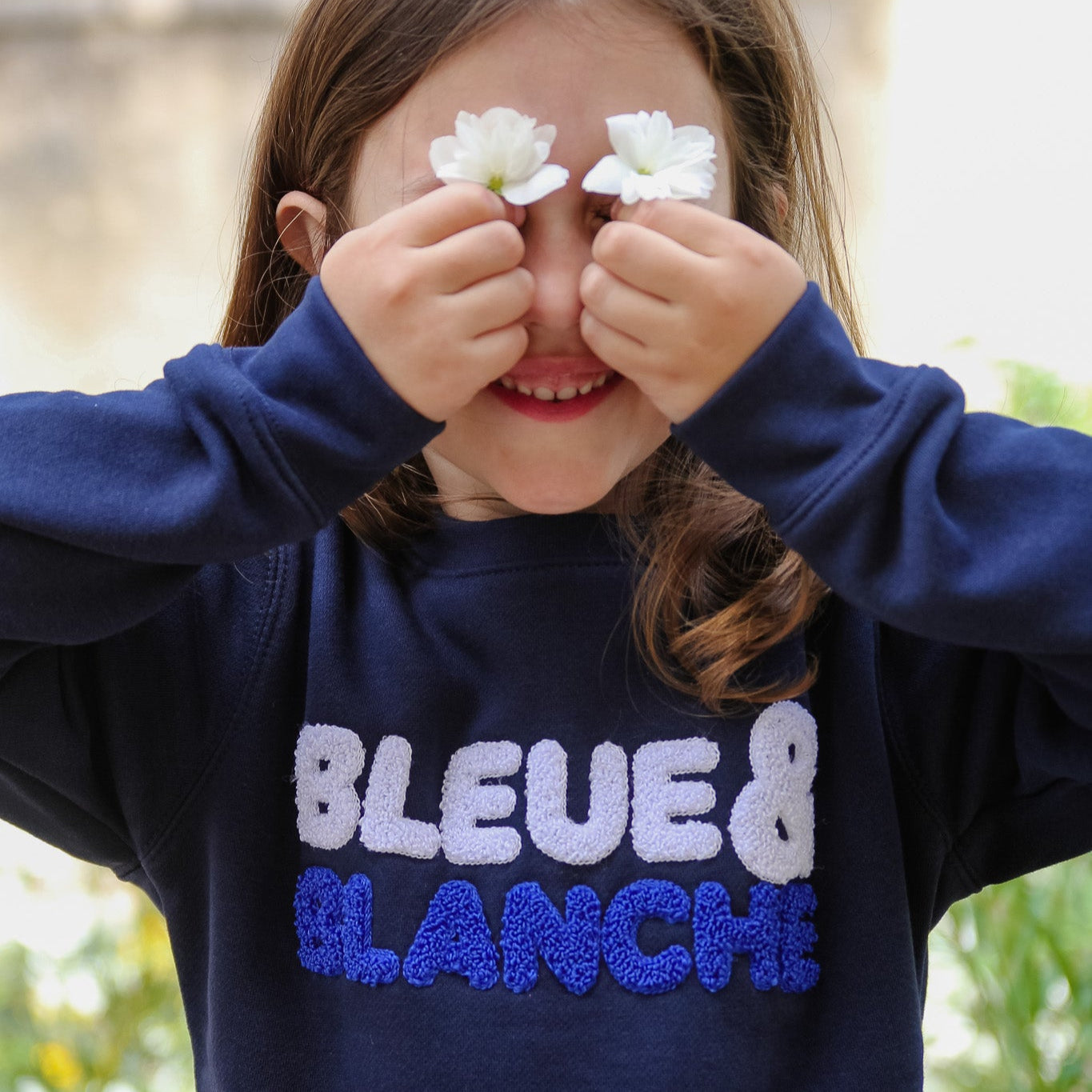SWEAT BLEUE & BLANCHE FILLE