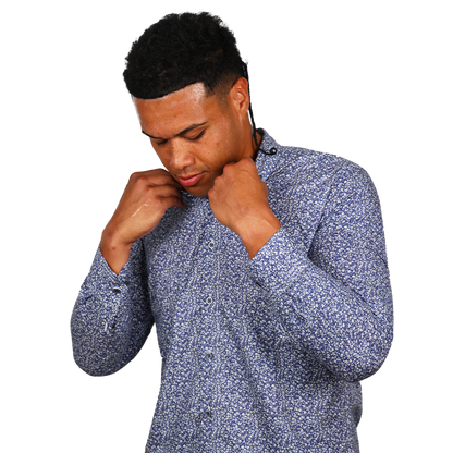 CHEMISE FLEURIE MARINE SHILTON