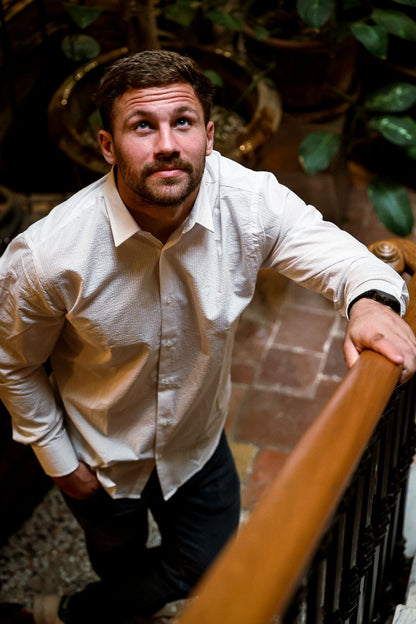 CHEMISE SUCKER BLANCHE HOMME