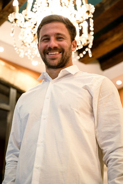 CHEMISE SUCKER BLANCHE HOMME