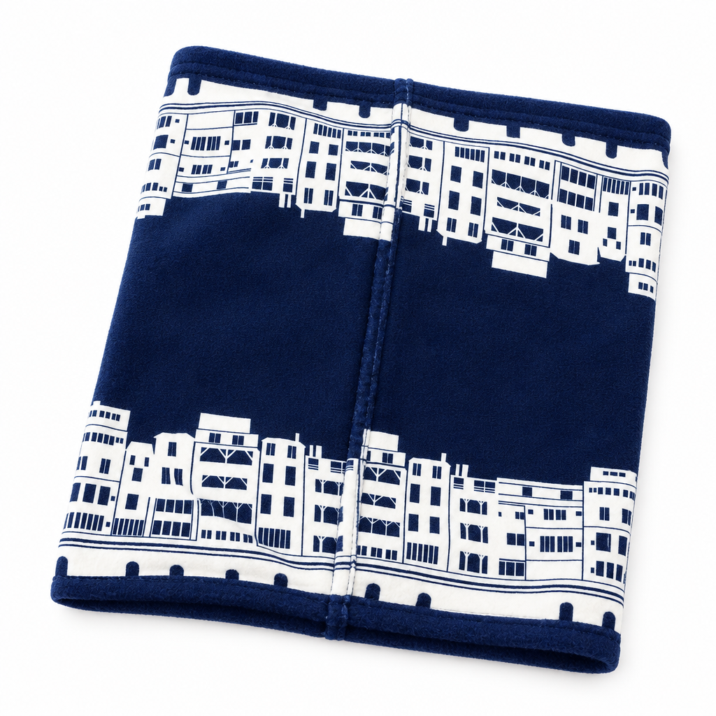Pack shot verso tour de cou avec couture