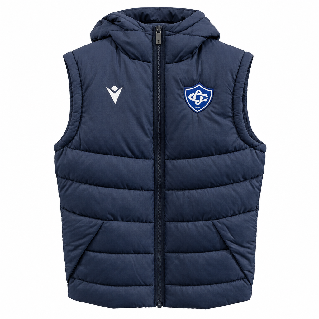 Packshot du gilet avec la tirette de fermeture corrigée